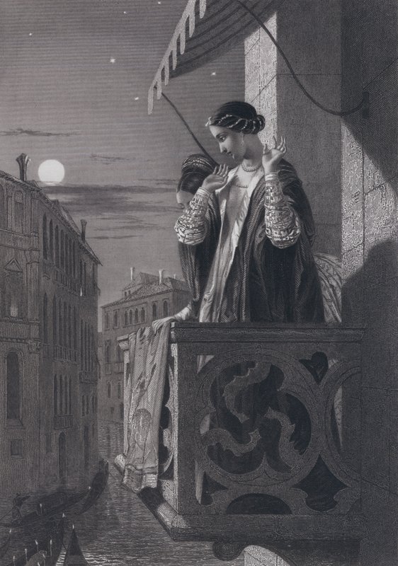 Alvisi Sanuto en de dochter van de ambassadeur door John Rogers (after) Herbert