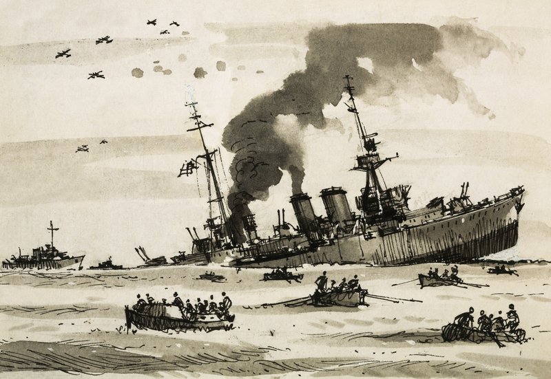 Na de Malta-operatie in 1942 werd de Cairo tot zinken gebracht door Britse torpedobootjagers. door John S. Smith