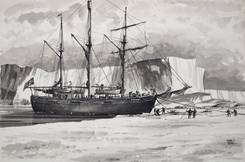 Het raam (gouache op papier) door John S. Smith