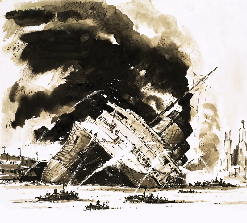 De Grote Stoomboot: Het schip dat stierf in het dok. De Normandie door John S. Smith