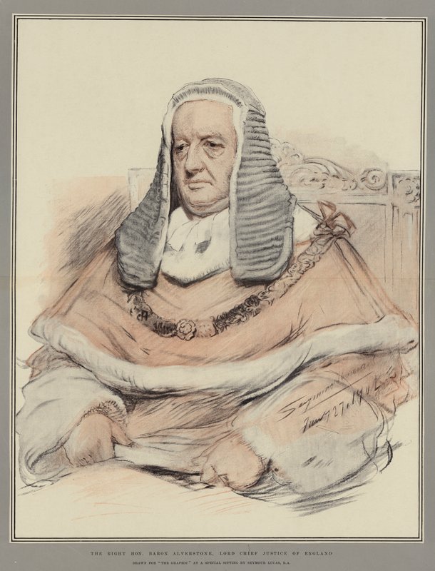 De zeer eerbiedwaardige baron Alverstone, opperrechter van Engeland door John Seymour Lucas