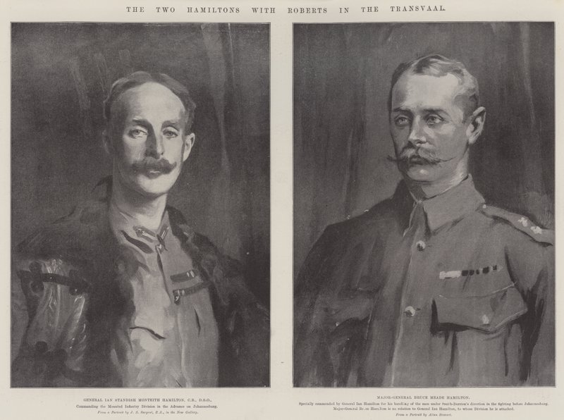 De twee Hamiltons met Roberts in de Transvaal door John Singer Sargent