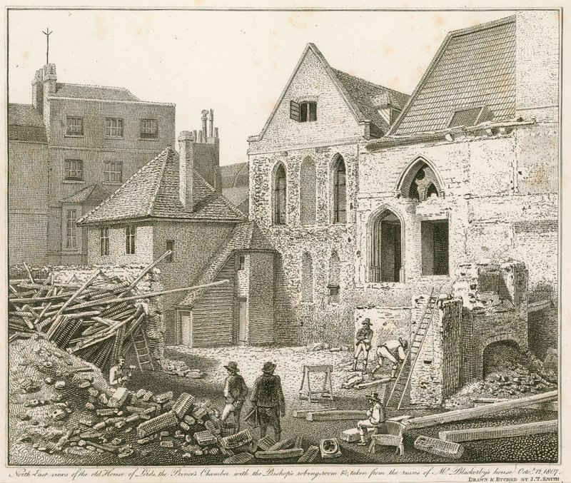 Noordoostelijke uitzichten van het oude House of Lords en Prince