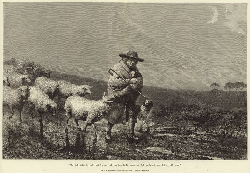 Hij zal de lammeren met zijn arm verzamelen door John William Bottomley