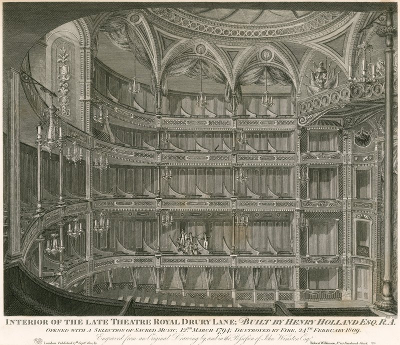 Interieur van het voormalige Theatre Royal, Drury Lane, Londen door John Winston