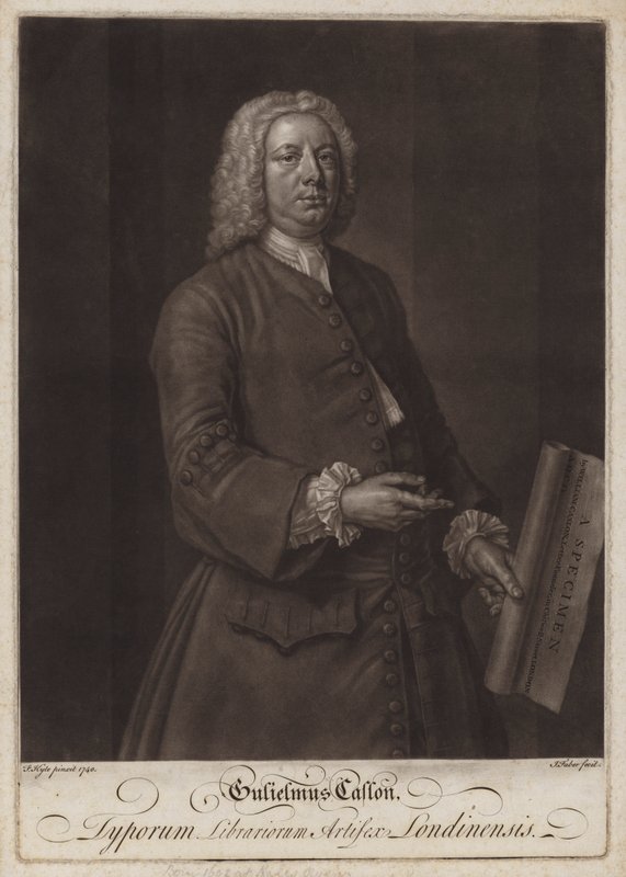 William Caslon, Engelse typograaf door John the younger Faber