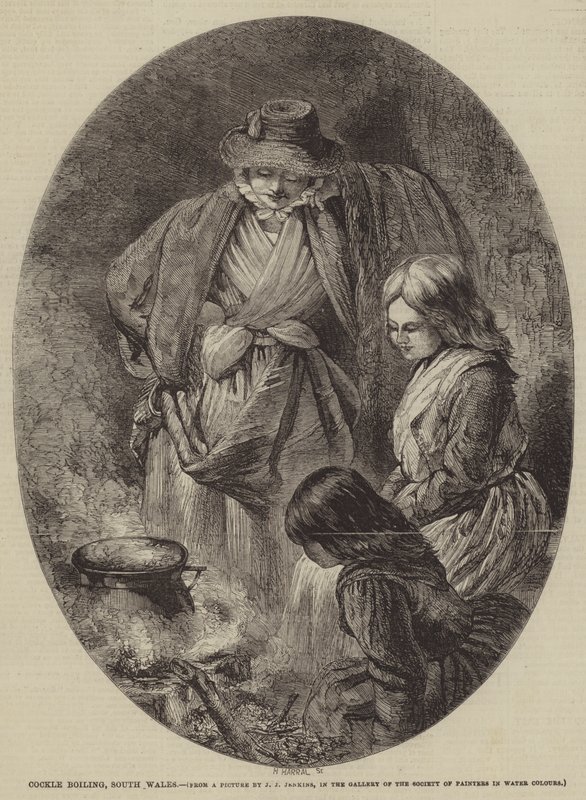 Kokkels koken, Zuid-Wales door Joseph John Jenkins