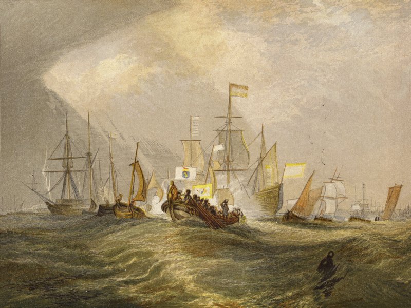 Landing van de Prins van Oranje door Joseph Mallord William Turner