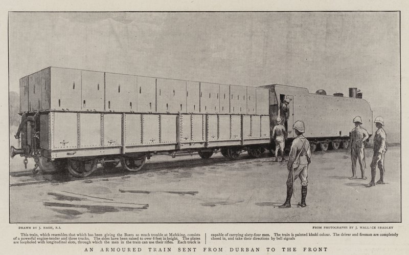 Een gepantserde trein gestuurd vanuit Durban naar het front door Joseph Nash
