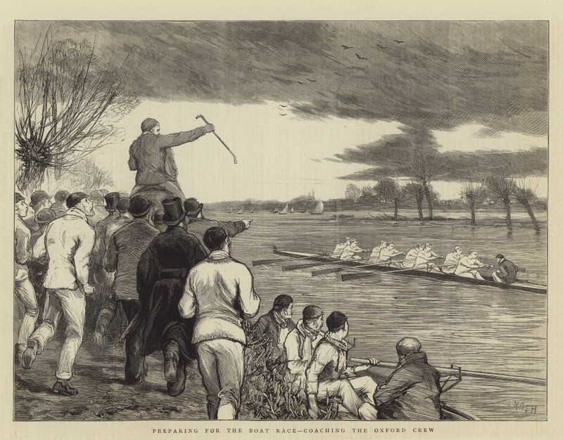 Voorbereidingen voor de Bootrace, coaching van de Oxford Crew door Joseph Nash