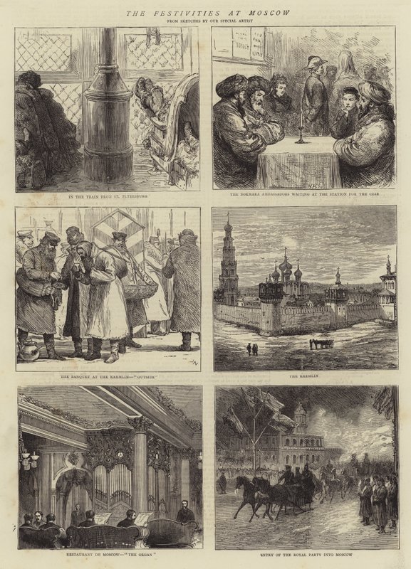 De Festiviteiten in Moskou door Joseph Nash