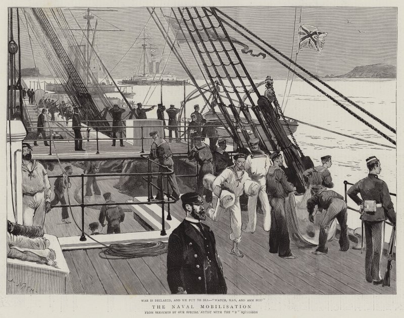 De maritieme mobilisatie door Joseph Nash
