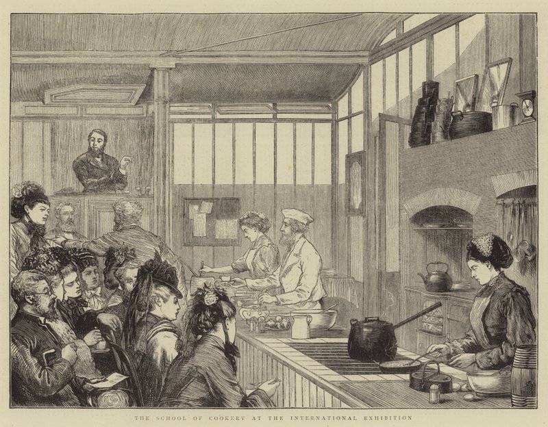De Kookschool op de Internationale Tentoonstelling door Joseph Nash