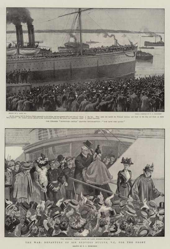 Het Oorlog, Vertrek van Sir Redvers Bullers, VC, naar het Front door Joseph Nash
