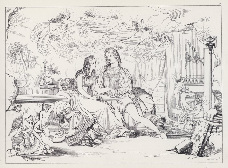 Shakespeares De Storm, Acte V, Scene 1 door Joseph Noel after Paton