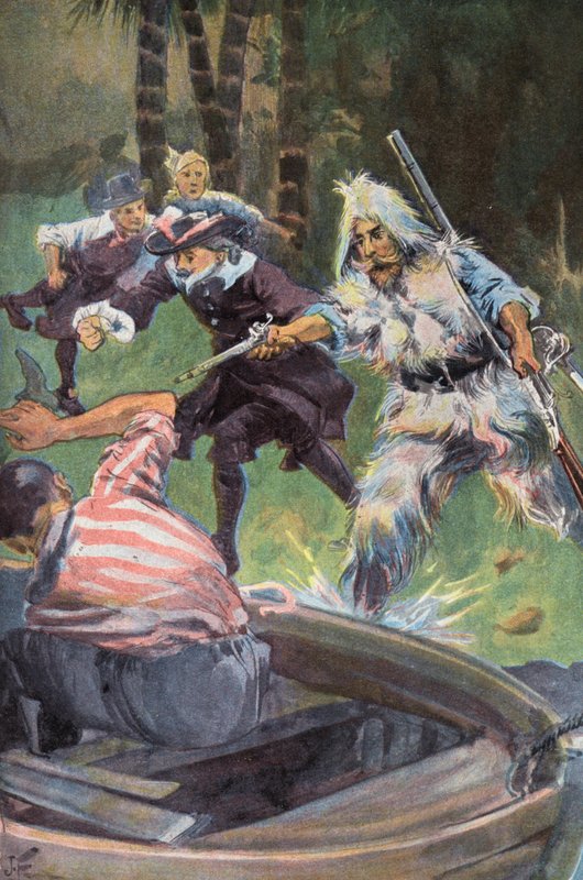 Robinson Crusoe: We roepen hem op om zich over te geven door Joseph (after) Finnemore