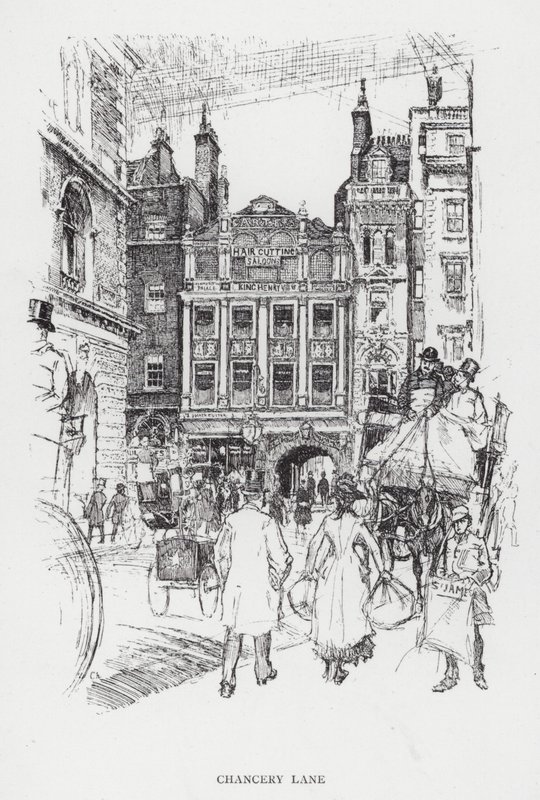 Chancery Lane door Joseph (after) Pennell