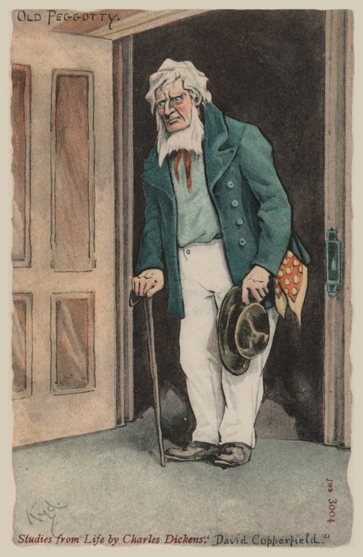 Oude Peggotty, David Copperfield door Joseph Clayton  Clarke