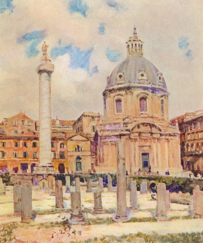 Rome: Het Forum van Trajanus door Joseph Felix Bouchor