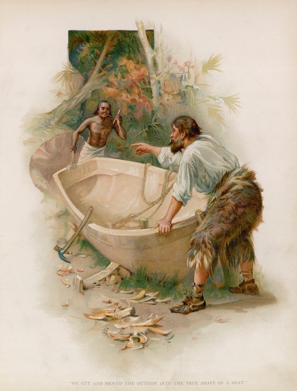 Illustratie voor Robinson Crusoe door Joseph Finnemore