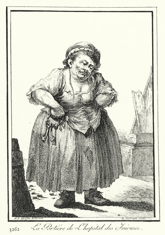 De portier van het Hopital des Joieuses door Joseph Franz von (after) Goez
