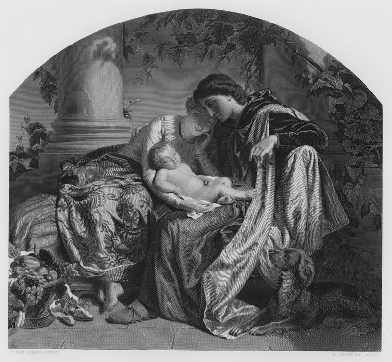 De Eerstgeborene, uit het schilderij in de Koninklijke Collectie door Joseph Henri François van Lerius