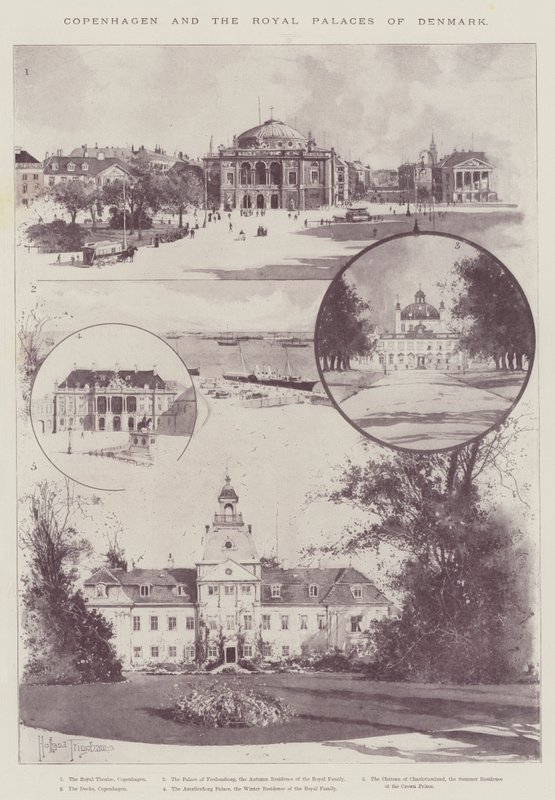 Kopenhagen en de koninklijke paleizen van Denemarken door Joseph Holland Tringham