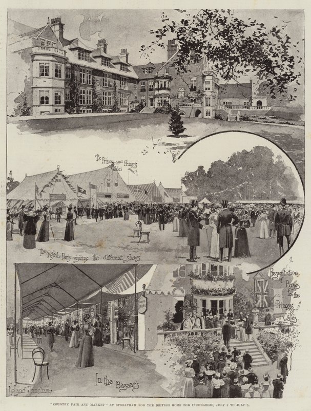 Country Fair en Markt in Streatham voor het British Home for Incurables, 3 juli tot 5 juli door Joseph Holland Tringham