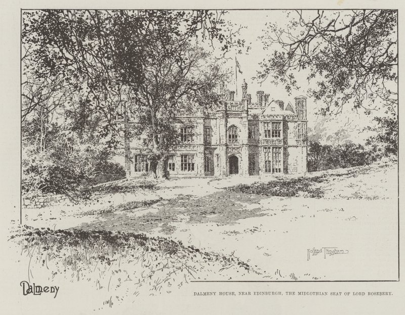 Dalmeny House, nabij Edinburgh, de Midlothian Zetel van Lord Rosebery door Joseph Holland Tringham