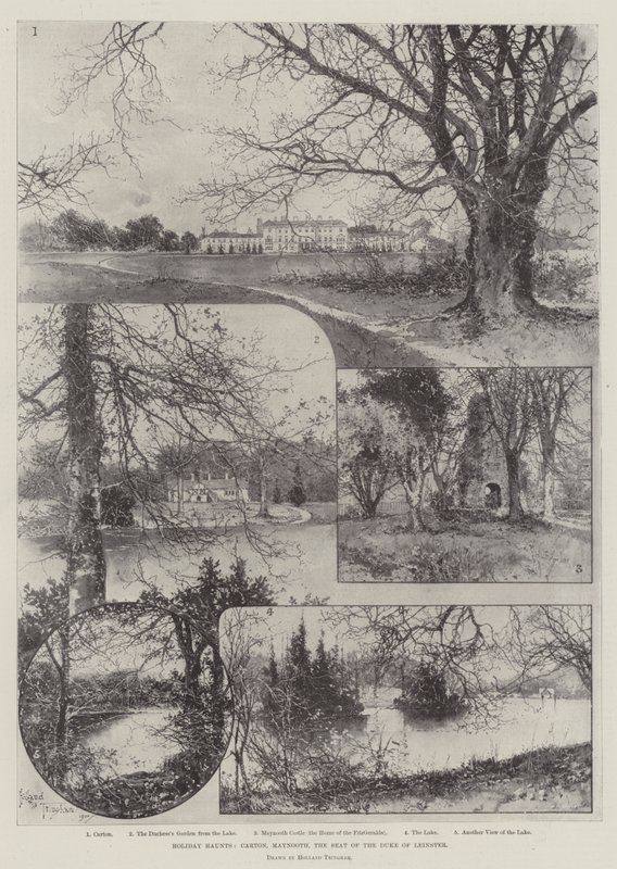 Vakantieverblijven, Carton, Maynooth, de zetel van de hertog van Leinster door Joseph Holland Tringham