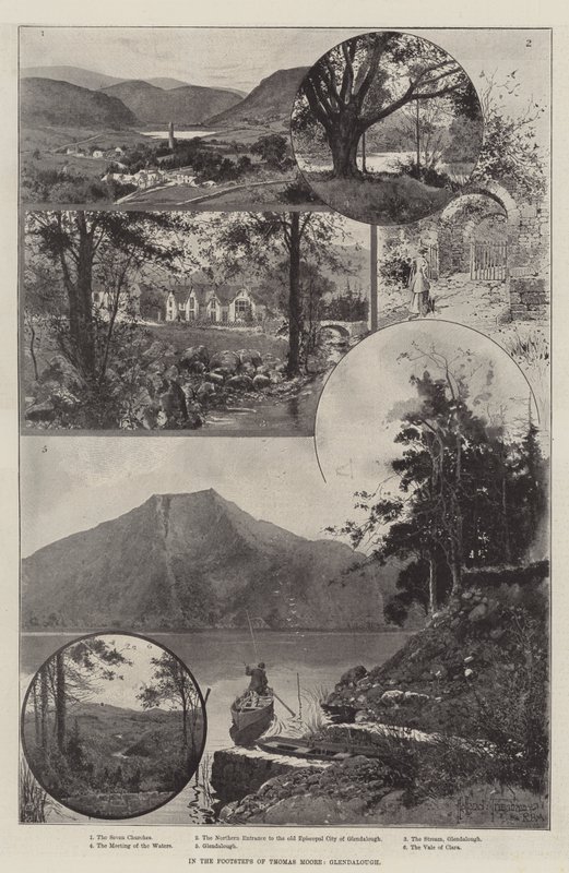 In de voetsporen van Thomas Moore, Glendalough door Joseph Holland Tringham