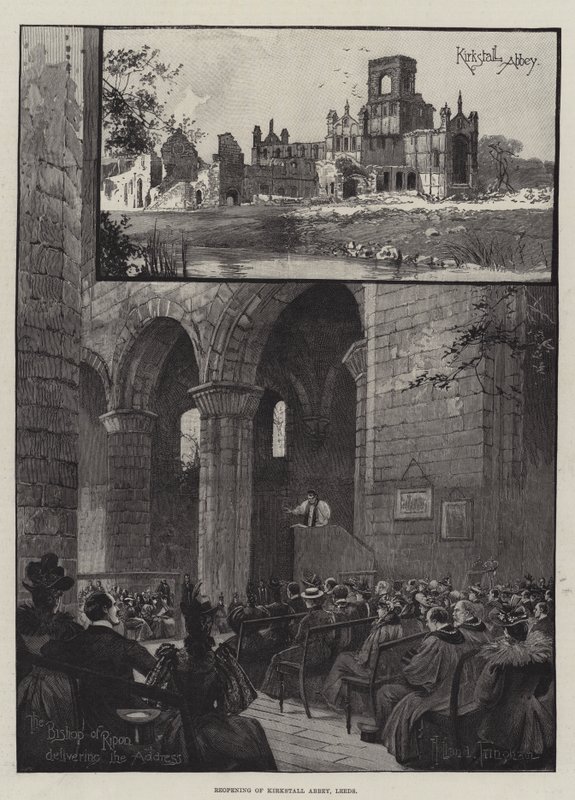 Heropening van Kirkstall Abbey, Leeds door Joseph Holland Tringham