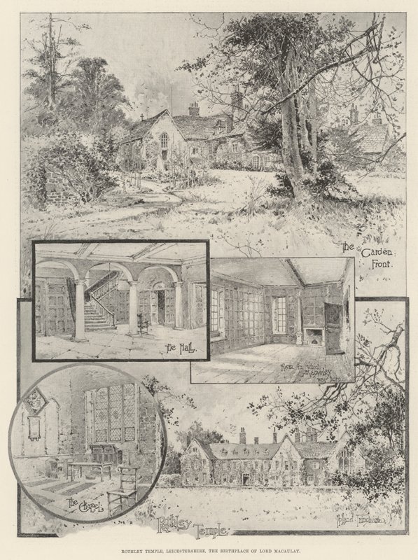 Rothley Temple, Leicestershire, de Geboorteplaats van Lord Macaulay door Joseph Holland Tringham