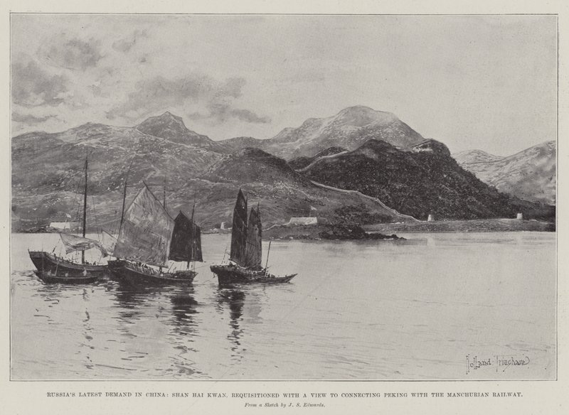 Ruslands Laatste Eis in China, Shan Hai Kwan, gevorderd met het oog op het verbinden van Peking met de Mantsjoerijse Spoorweg door Joseph Holland Tringham