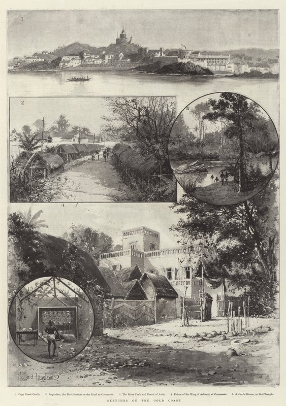 Schetsen aan de Goudkust door Joseph Holland Tringham
