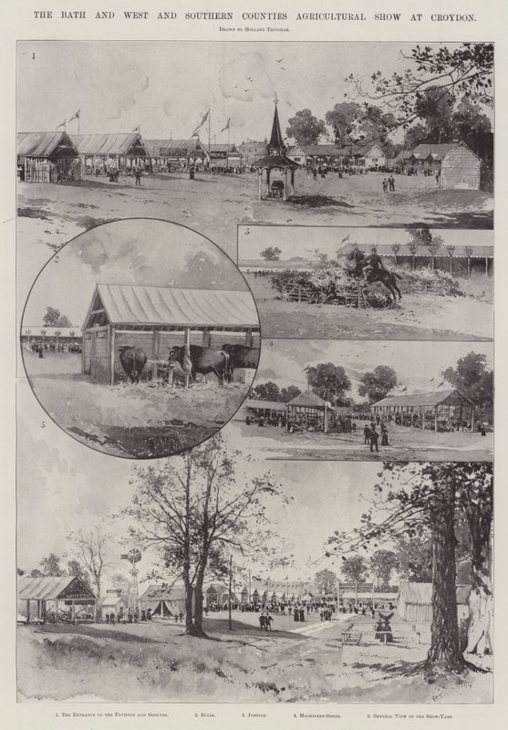 De Bath en de West en Zuidelijke Counties Landbouwshow in Croydon door Joseph Holland Tringham