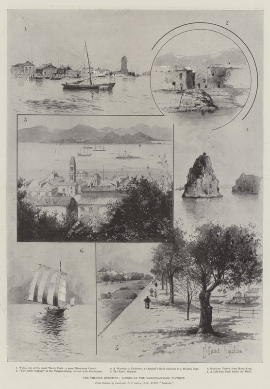 De Chinese Kwestie, Scènes in het Yangtse-Kiang District door Joseph Holland Tringham