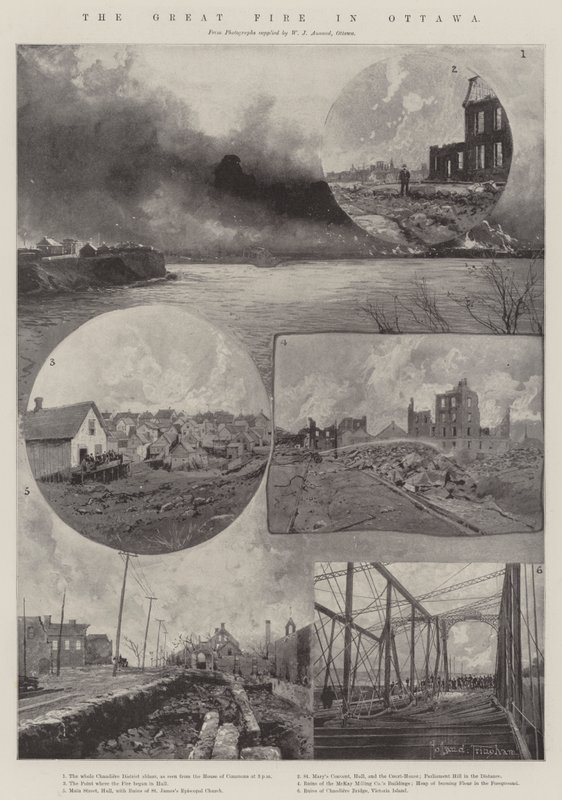 De Grote Brand in Ottawa door Joseph Holland Tringham