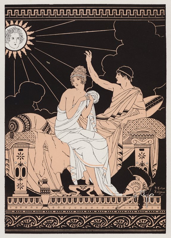 Aphrodite en Eros door Joseph Kuhn Regnier