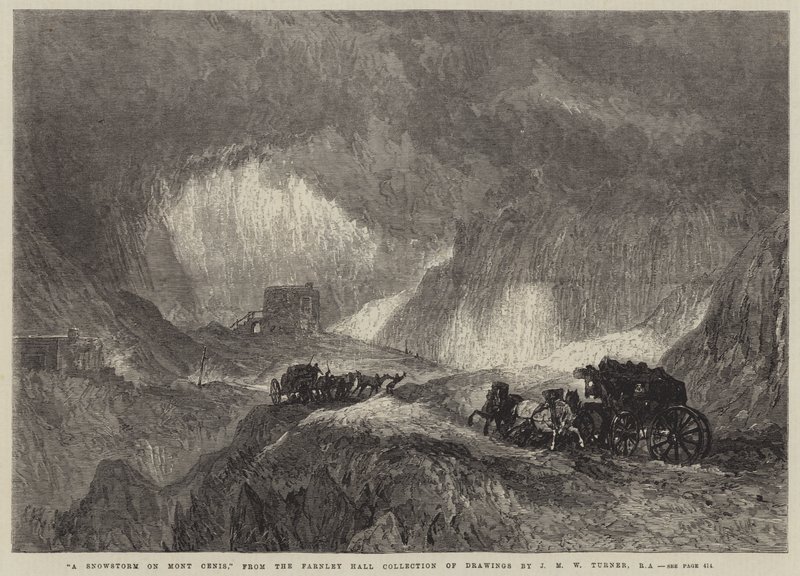 Een Sneeuwstorm op Mont Cenis door Joseph Mallord William Turner