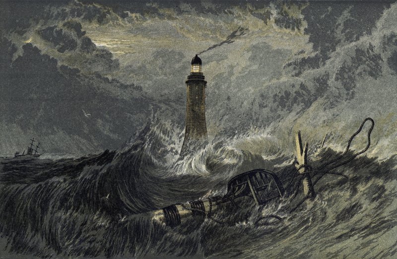 De vuurtoren van Eddystone door Joseph Mallord William Turner