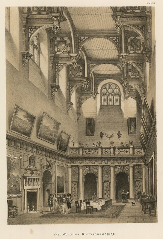 Hal, Wollaton, Nottinghamshire door Joseph Nash