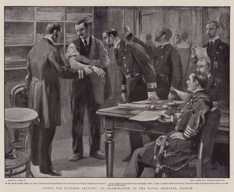 Ongeschikt voor verdere dienst, een onderzoek in het marinehospitaal, Haslar door Joseph Nash