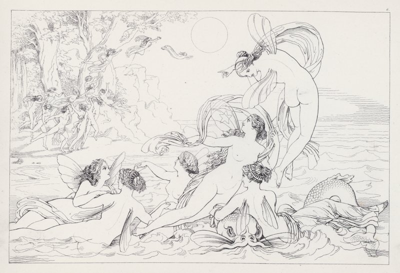 Shakespeares De Storm, Acte I, Scene 2 door Joseph Noel after Paton