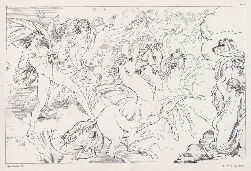 Shelleys Prometheus Ontketend, Acte II, Scene 4 door Joseph Noel after Paton