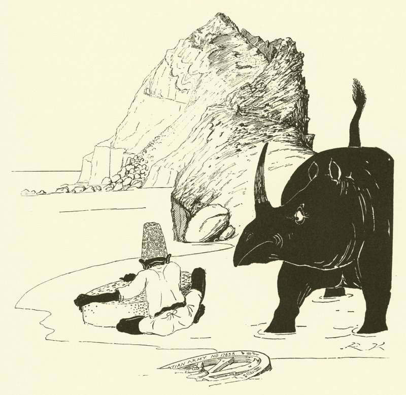 De Parsee begint zijn cake te eten door Joseph Rudyard (after) Kipling