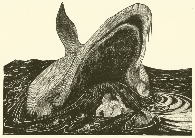 De walvis die de zeeman inslikt door Joseph Rudyard (after) Kipling
