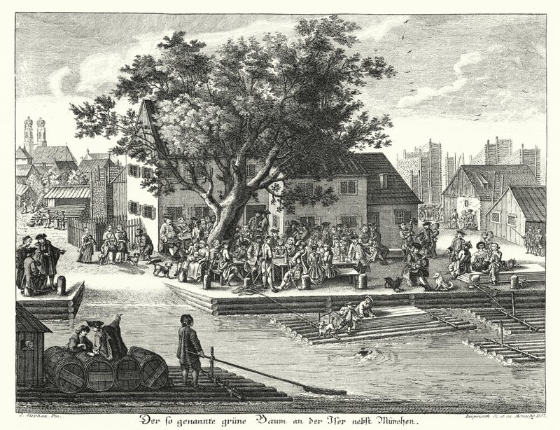 De Gruene Baum herberg nabij München door Joseph Stephan