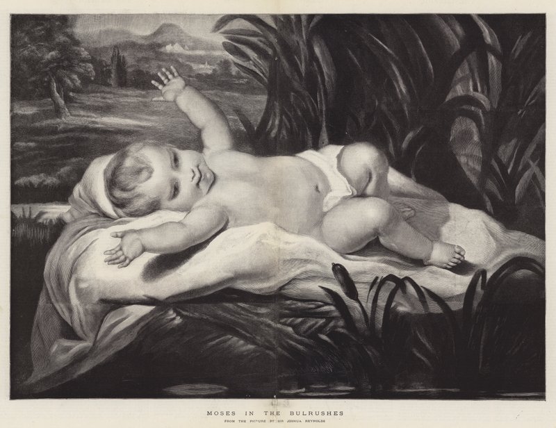Mozes in het Biezenmandje door Joshua Reynolds