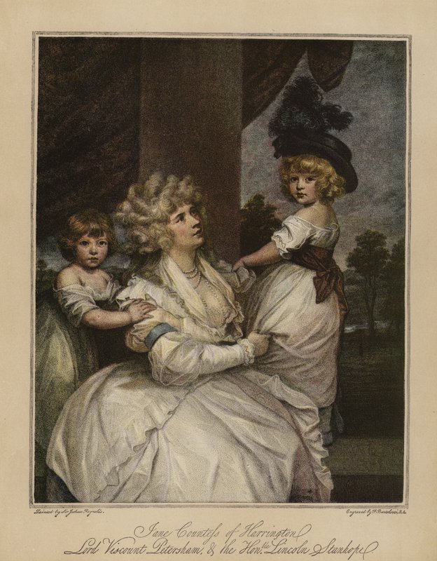 Jane Gravin van Harrington, Lord Viscount Petersham, en de Eerwaarde Lincoln Stanhope door Joshua Reynolds